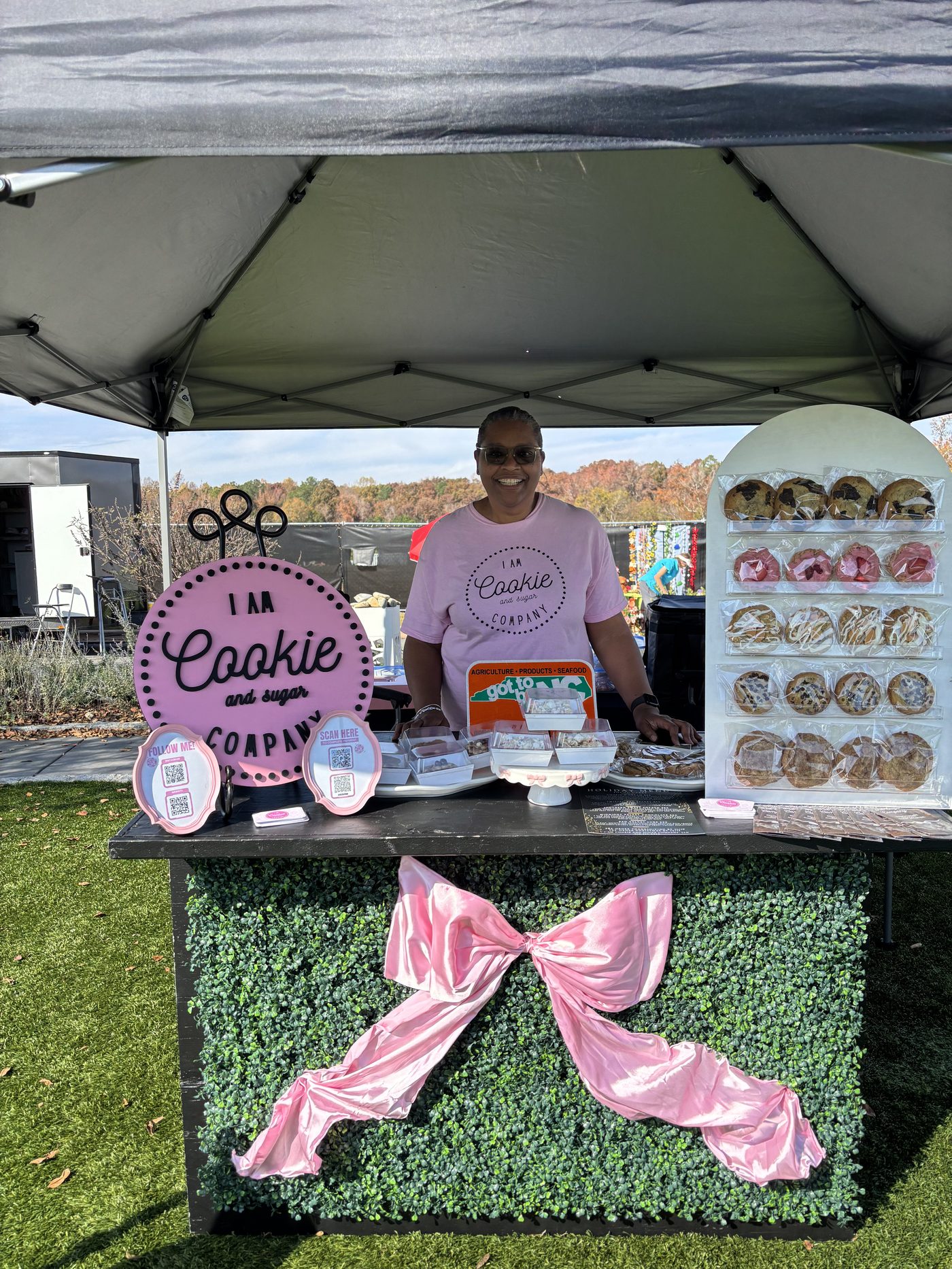 I Am Cookie & Sugar Co. booth at a vendor pop-up
